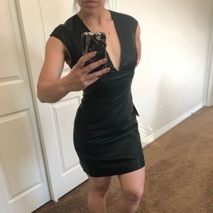 Bebe Faux leather mini dress